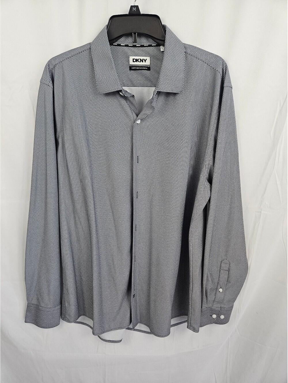 DKNY Men's Slim Fit Stretch Dress Shirt XL 17-17.5 34/35